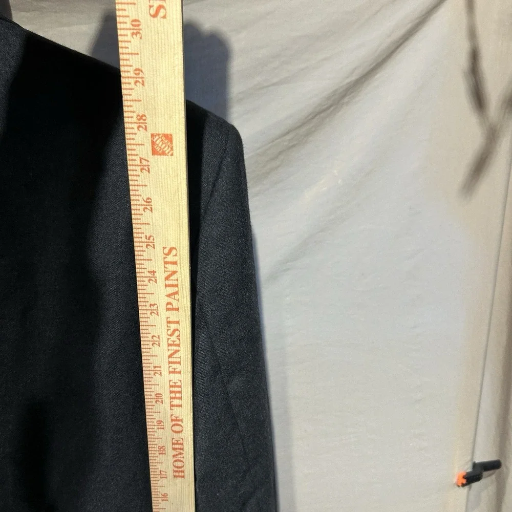 Bradys Pure Virgin Wool Double Breasted Blazer Suit Jacket 42R Charcoal Grey